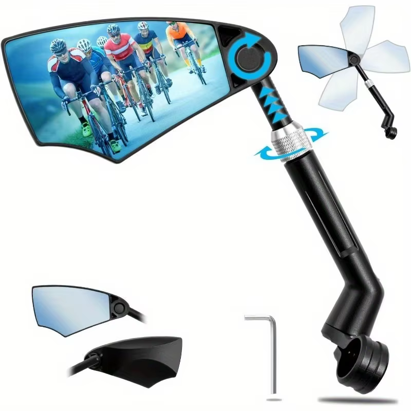Rétroviseur de vélo 360 degrés réglable grand Angle clair ajustement vtt