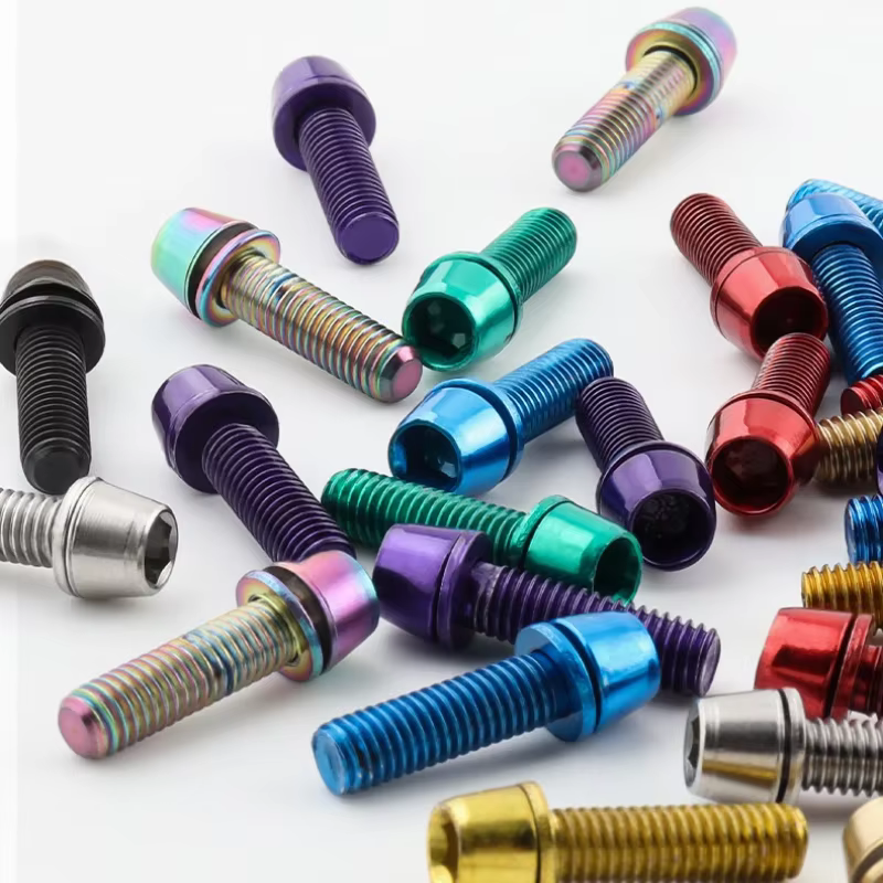 Boulons avec rondelle pour guidon de vélo de route et VTT, 6 pièces, 5x17mm