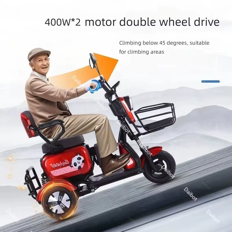 Scooter de mobilité à 3 roues pour personnes âgées et handicapées
