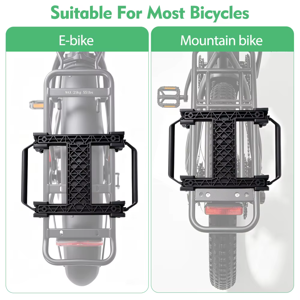 Porte-bagages arrière détachable rapide pour vélo électrique et VTT – Support de transport de bagages