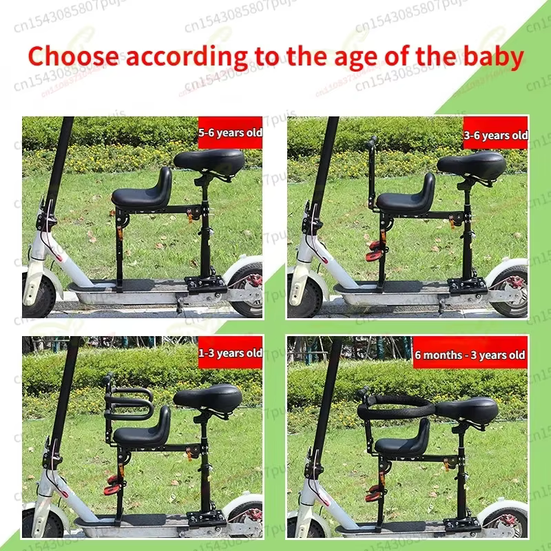 Siège de sécurité enfant pliable avant pour vélo électrique et trottinette