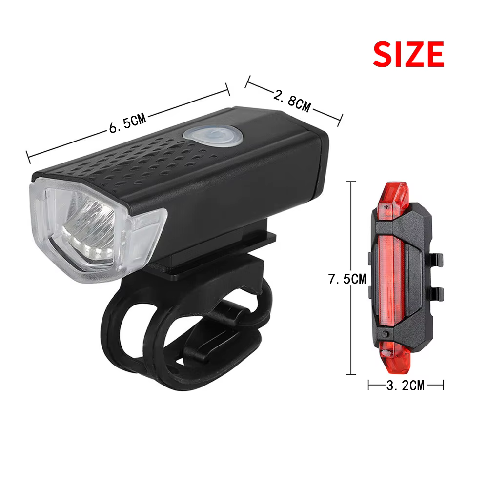 Vélo vélo lumière USB LED Rechargeable ensemble vtt vélo de route avant arrière phare lampe lampe de poche vélo lumière cyclisme accessoires