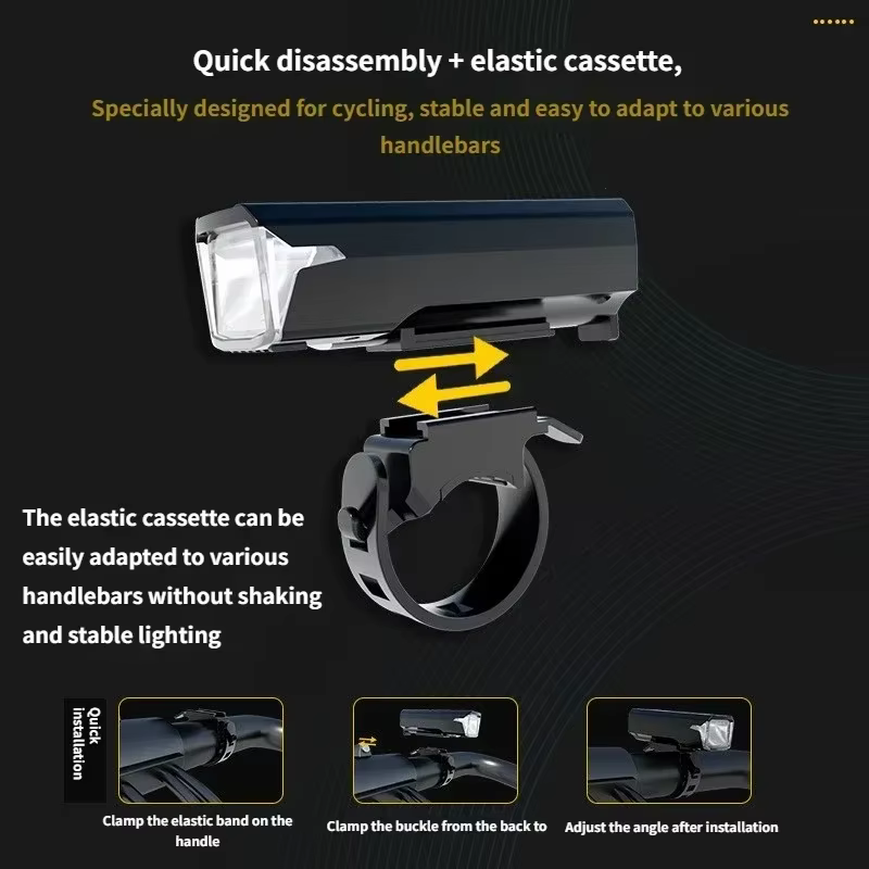 Phare de vélo 3000 lumens avec batterie externe 2000mAh