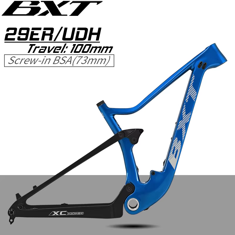 Cadre de vélo tout-suspendu BXT 29er Boost 148*12mm en carbone