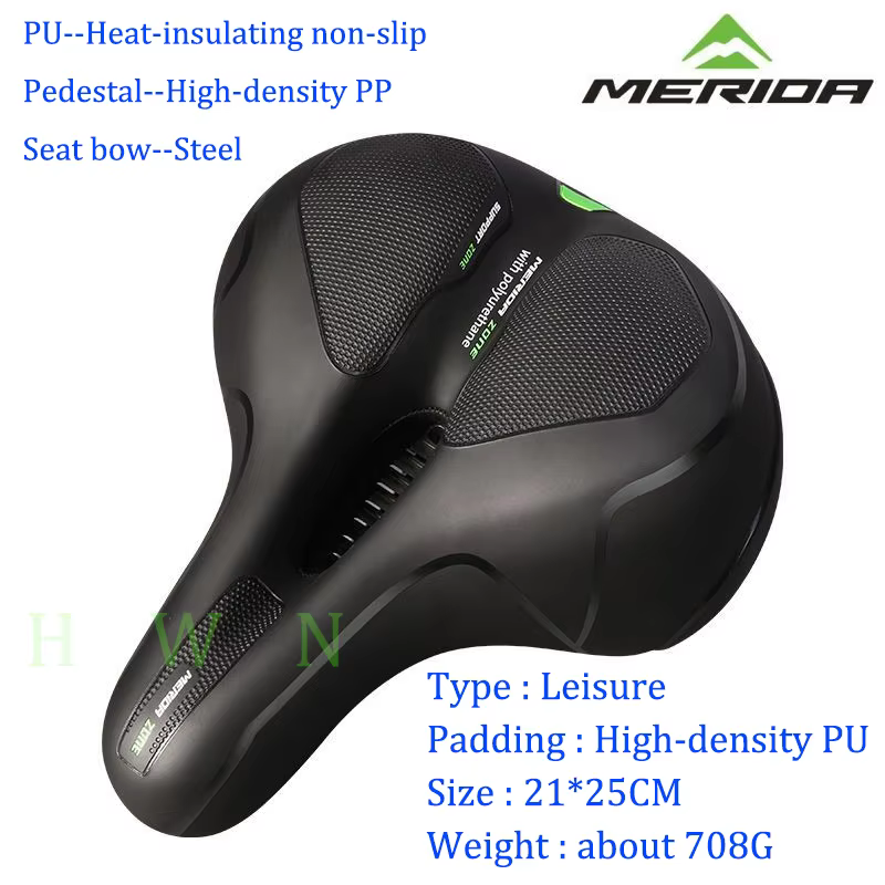 Selle de vélo respirante en cuir PU épaissi