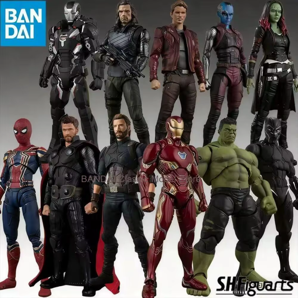 En stock BANDAI Original SHF MARVEL The Avengers 3 Figurine de personnage complète IRON MAN Modèle Cadeau pour enfant Emballage en boîte en mousse