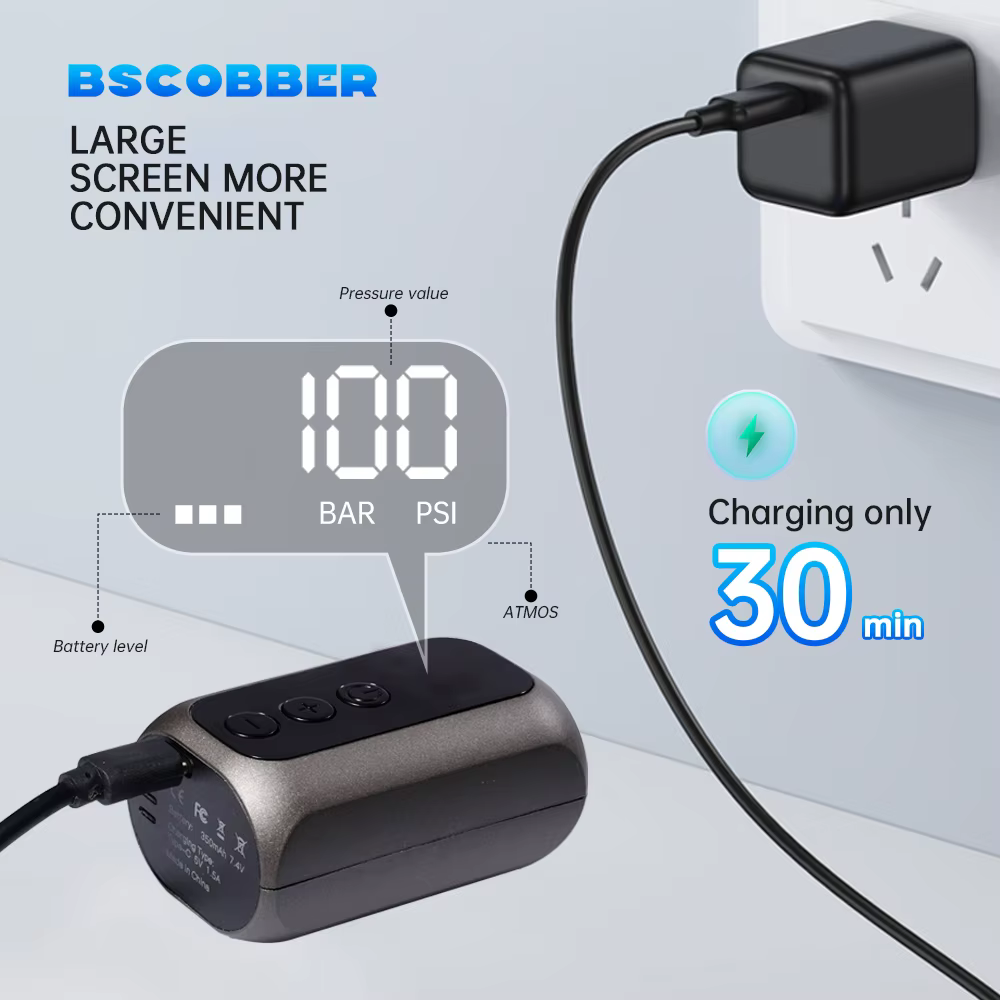 Gonfleur électrique portable 4 en 1 pour vélo