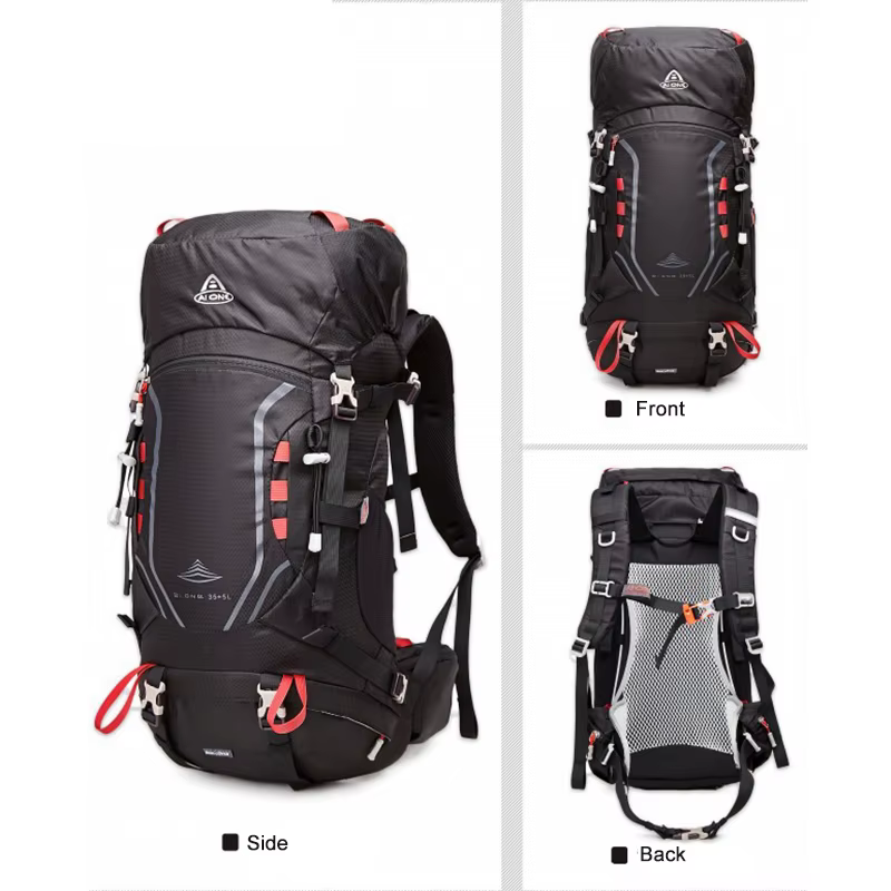 Sac à dos d'alpinisme ultraléger de grande capacité, sac de jour de camping de randonnée, sac de trekking Molle pour les sports d'escalade en plein air, 40 L
