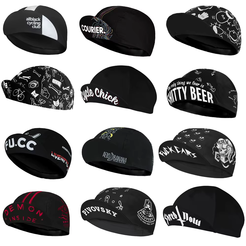 Casquette de cyclisme noire