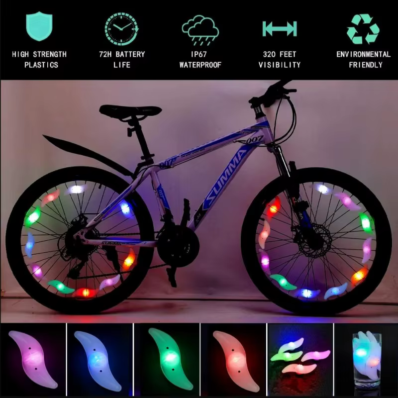 Feu de rayons de roue de vélo
