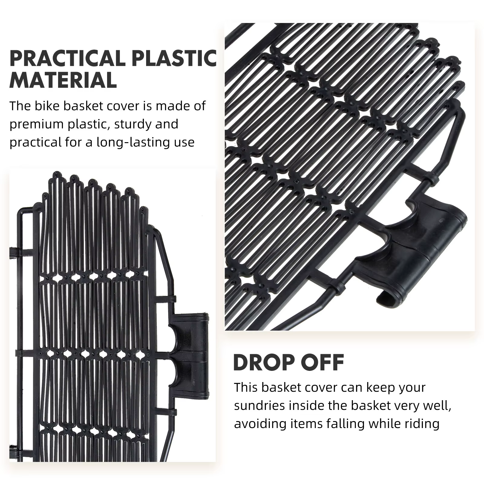 Couverture de panier de vélo en plastique léger de qualité supérieure