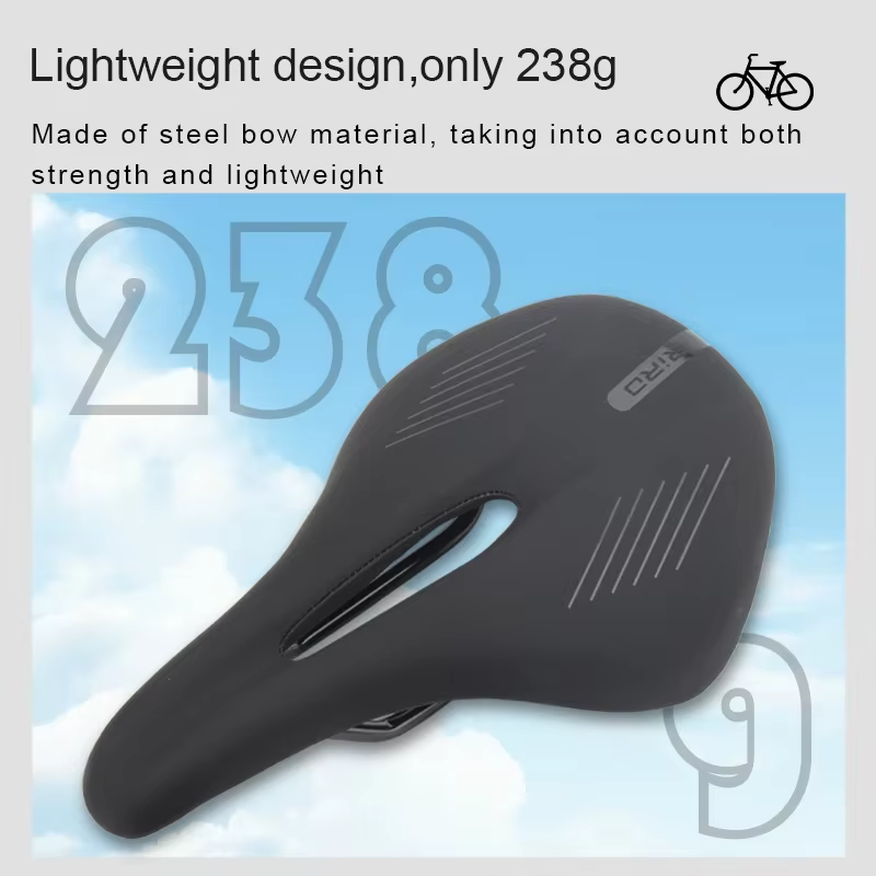 Selle RIRO Comfort EVA VTT 155mm avec rails en acier siège de vélo ultra-léger absorbant les chocs