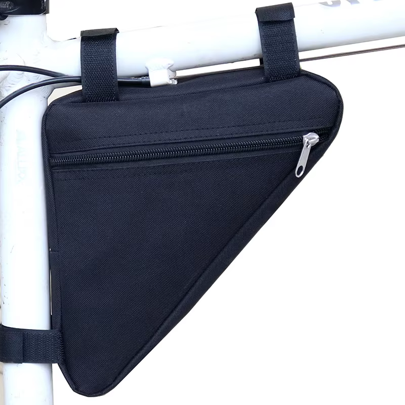 Sac de vélo de montagne durable noir avec compartiment à batterie