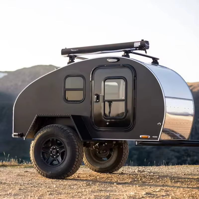 Remorque de camping-car tout-terrain personnalisable en aluminium avec frein électrique