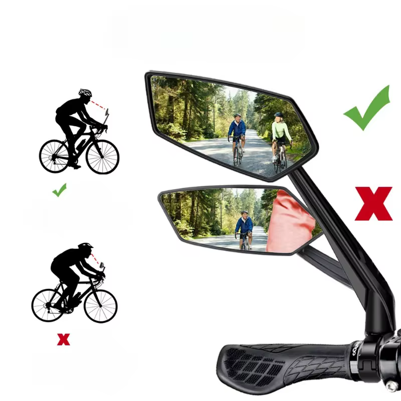 Rétroviseur grand Angle rotatif réglable pour guidon de vélo de route