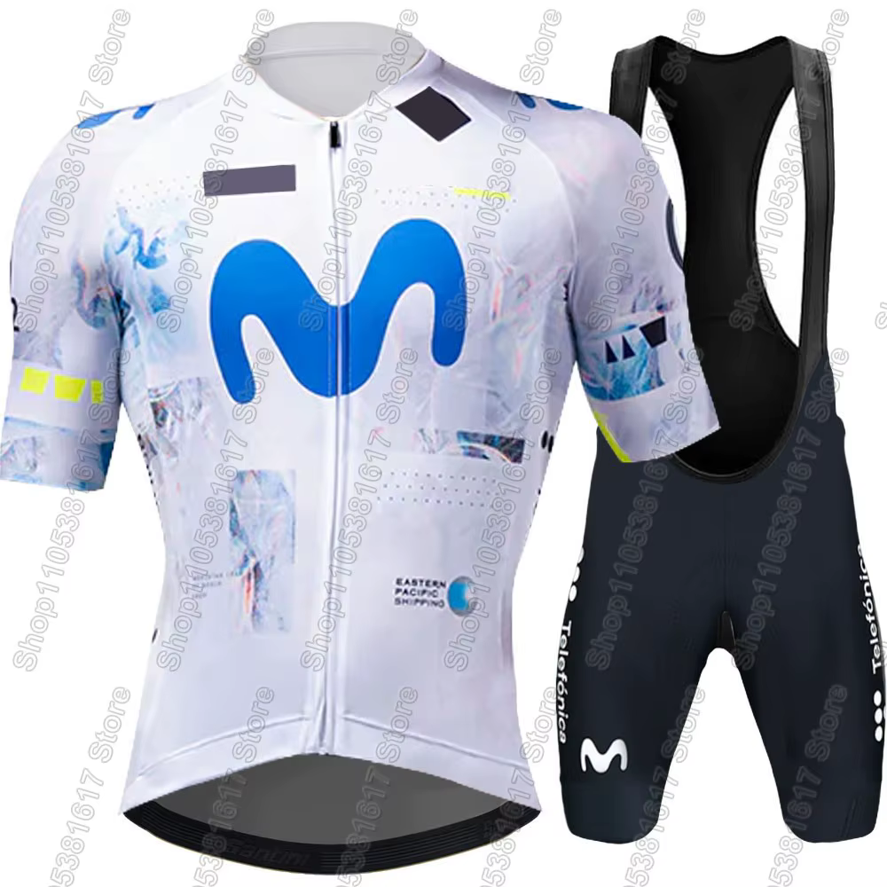 Ensemble Maillot et Short de Cyclisme Équipe Pro France Tour 2026 – Tenue VTT et Vélo de Route TDF Espagne