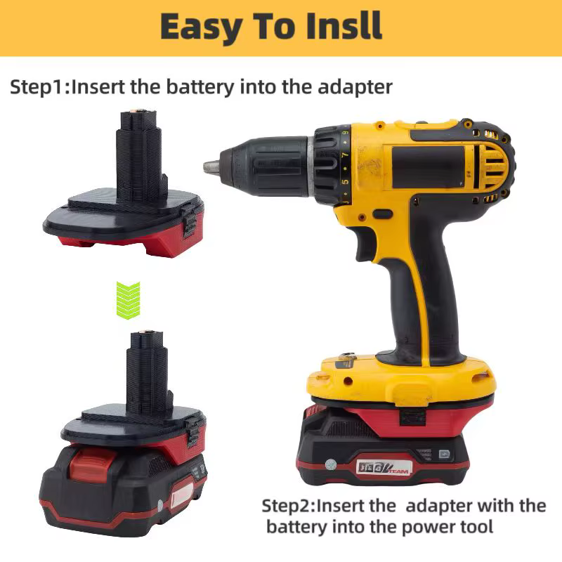 Pour adaptateur Parkside vers Dewalt pour Parkside 20V remplacer vers Dewalt 18V accessoires de convertisseur de perceuse électrique ( Adaptateur uniquement)