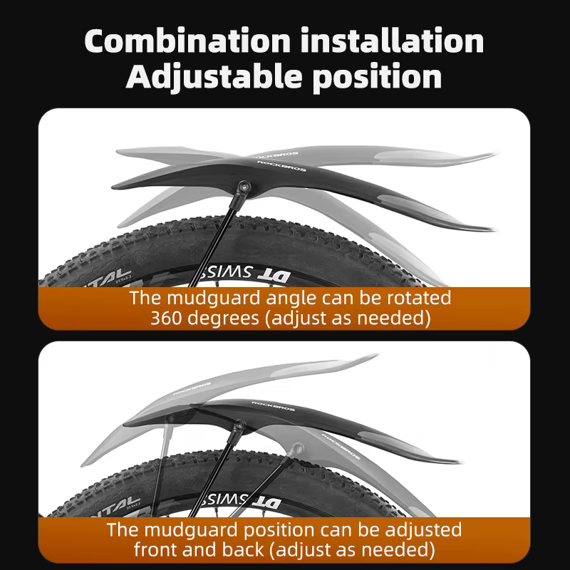 ROCKBROS VTT garde-boue élargir dégagement rapide 26-29 pouces Durable Installation innovante