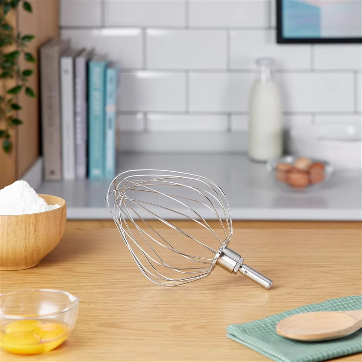 ABIY-fouet en acier inoxydable, accessoire pour robots culinaires Kenwood, fouet à ballon adapté à tous les robots culinaires Ch