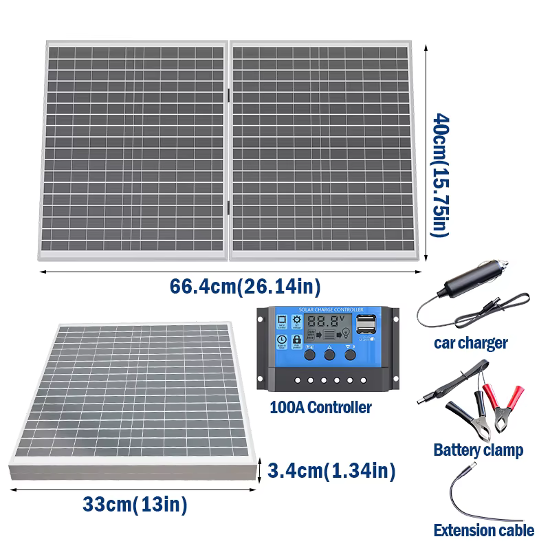 Conception pliable de panneau solaire de 1000 W avec centrale électrique portative à haute efficacité de sortie de 12 V