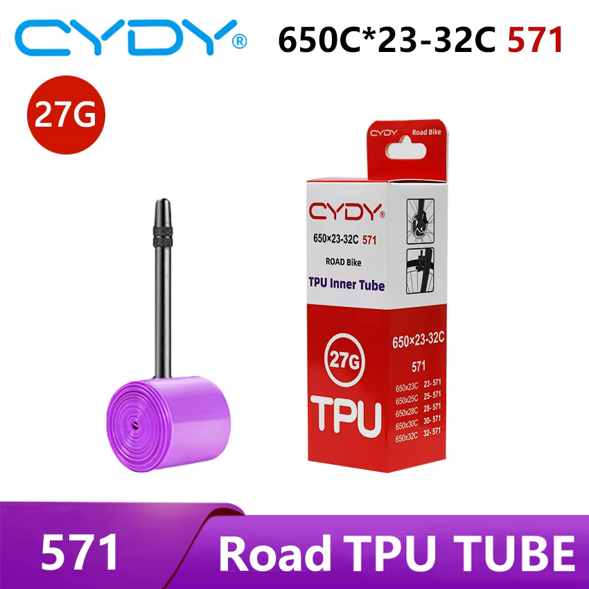 CYDY vélo de route TPU chambre à air 650x23C 25C 26C 27C 28C 30C 32C