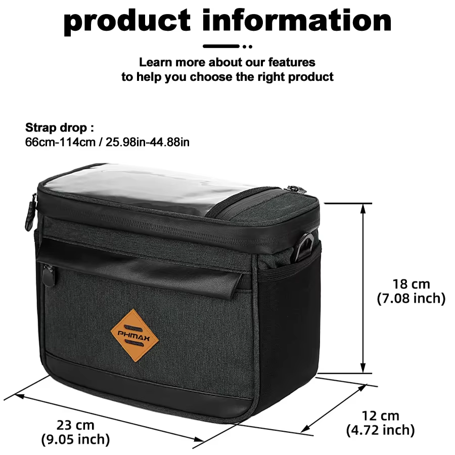 PHMAX sac avant de vélo Portable