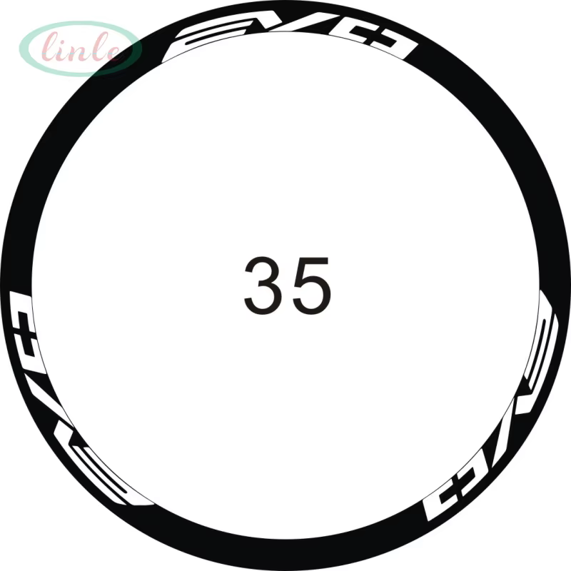 Autocollants décoratifs pour jantes de vélo de course 700c (12 pièces/2 roues/ensemble)