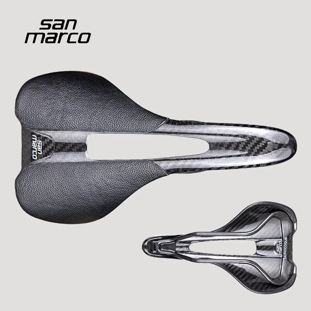 Selle de vélo de route en carbone intégral San Marco ultralégère