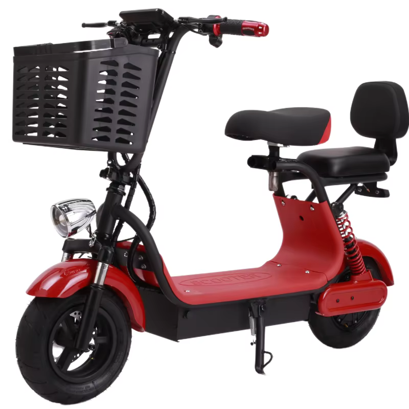 1000W Scooter de mobilité pliant 2 roues petit pour les personnes âgées voyage Double Absorption des chocs 2 places