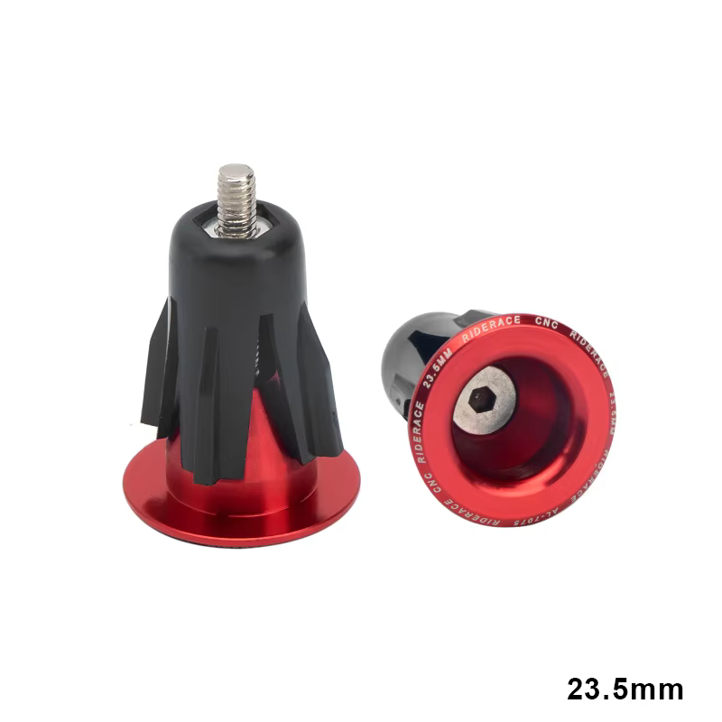 RIDERACE poignée de vélo embout de guidon 23.5MM en alliage d'aluminium route cyclisme poignées de barre bouchons