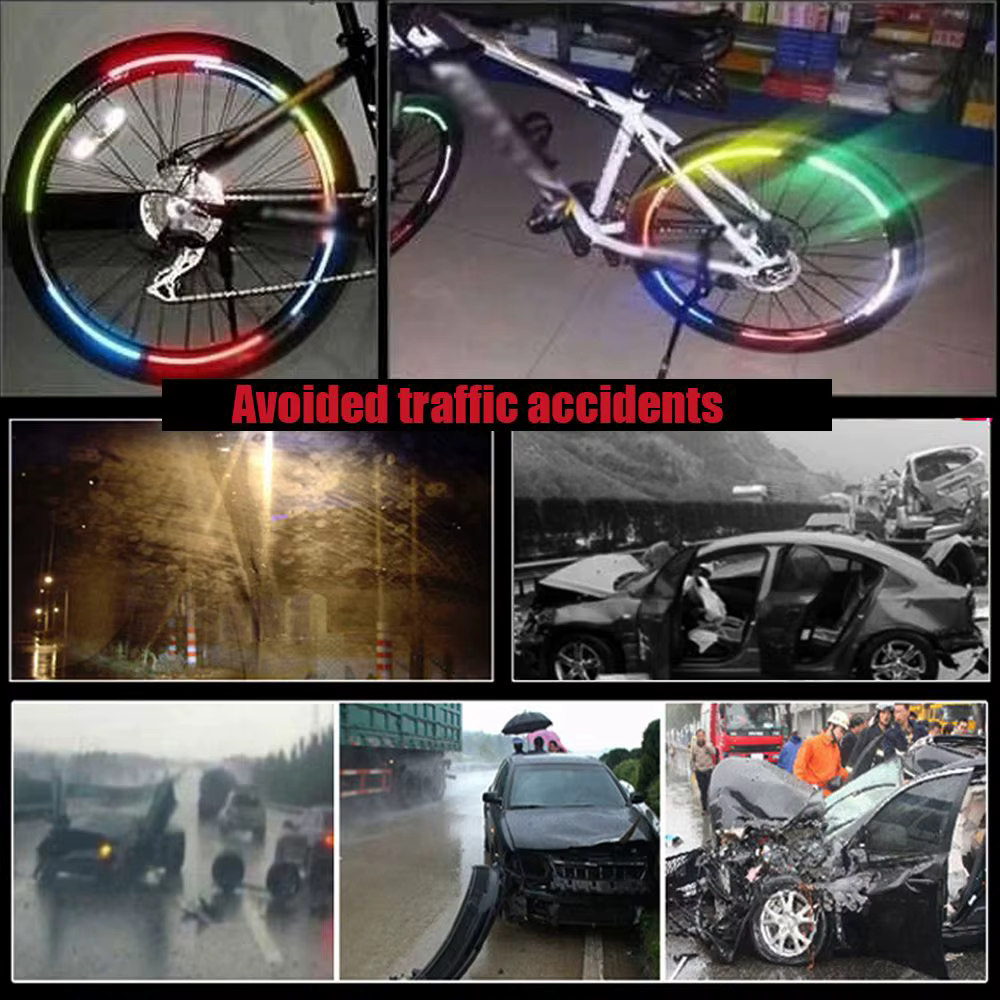 Autocollants réfléchissants fluorescents pour vélo