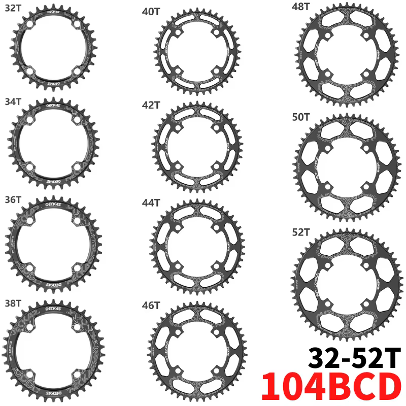 DECKAS rond 104BCD 40/42/44/46/48/50/52 T Getande vélo de montagne Wiel vtt