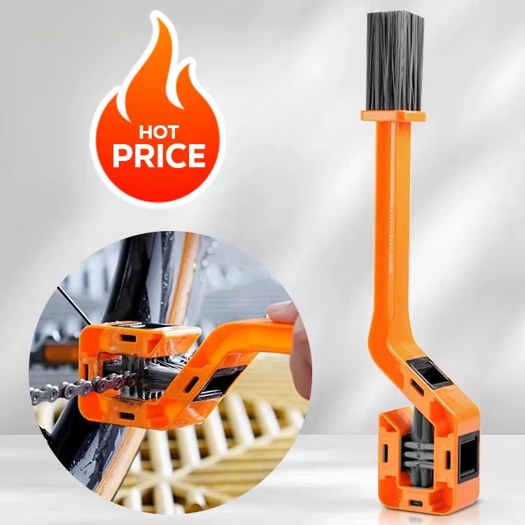 Brosse de nettoyage de chaîne de vélo à double tête