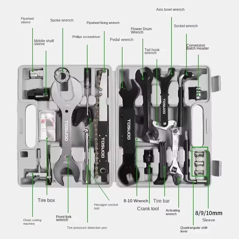 TOSUOD ensembles d'outils de vélo boîte outils de cyclisme