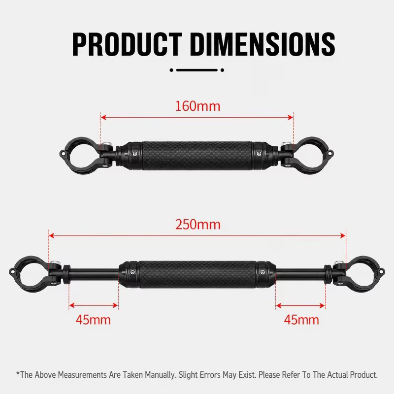 Support télescopique pour guidon de vélo en fibre de carbone