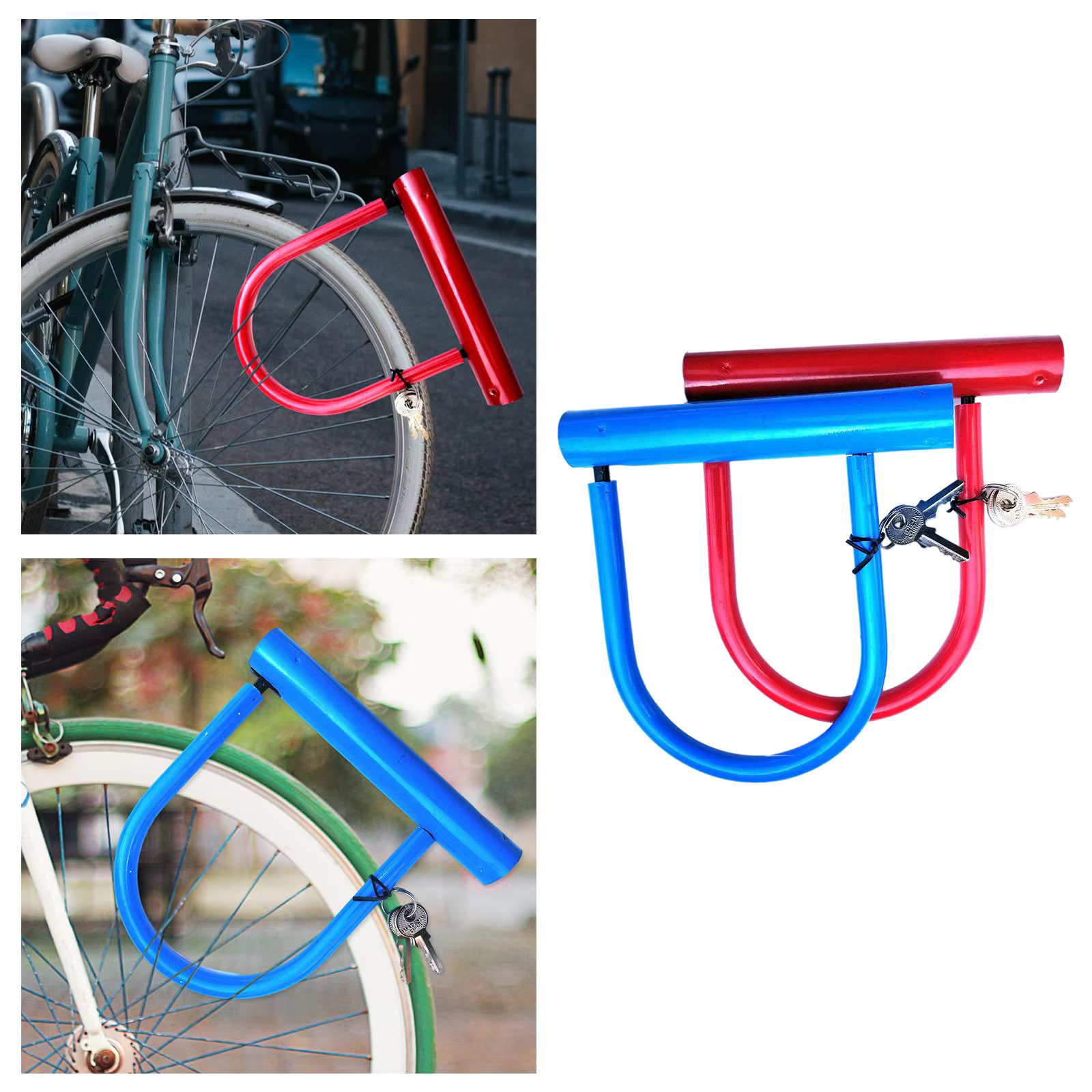 Serrure de vélo U Lock sécurité cyclisme D serrures incassables pour clôture Garage extérieur