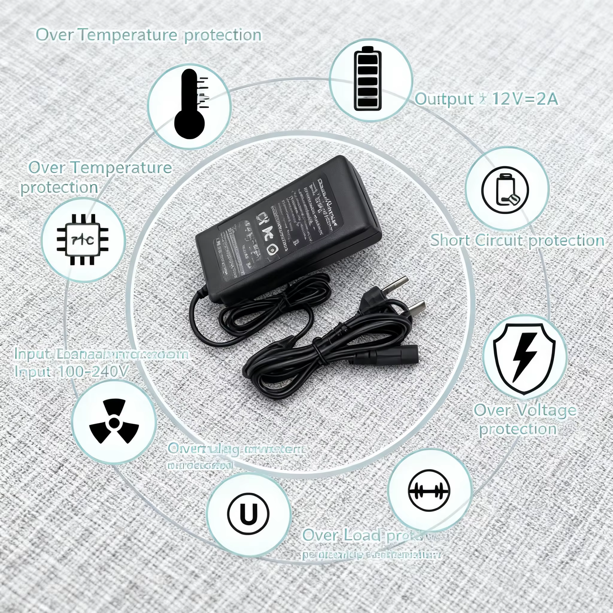 Adaptateur de chargeur de batterie universel 42V 2a