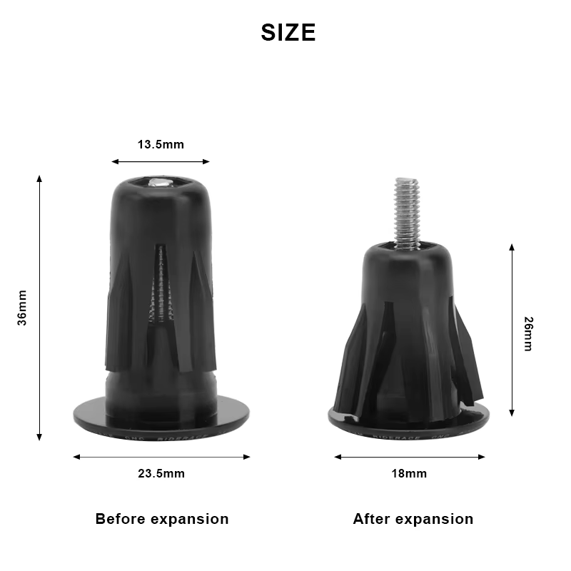 RIDERACE poignée de vélo embout de guidon 23.5MM en alliage d'aluminium route cyclisme poignées de barre bouchons