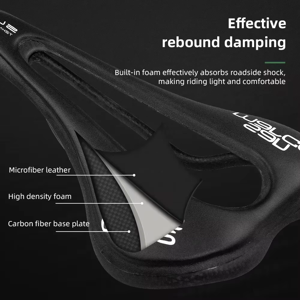 Selle de vélo Selle en carbone légère SLR Tekno-Flow selles à coque entièrement en carbone route vtt siège de selle de vélo de montagne hommes femmes