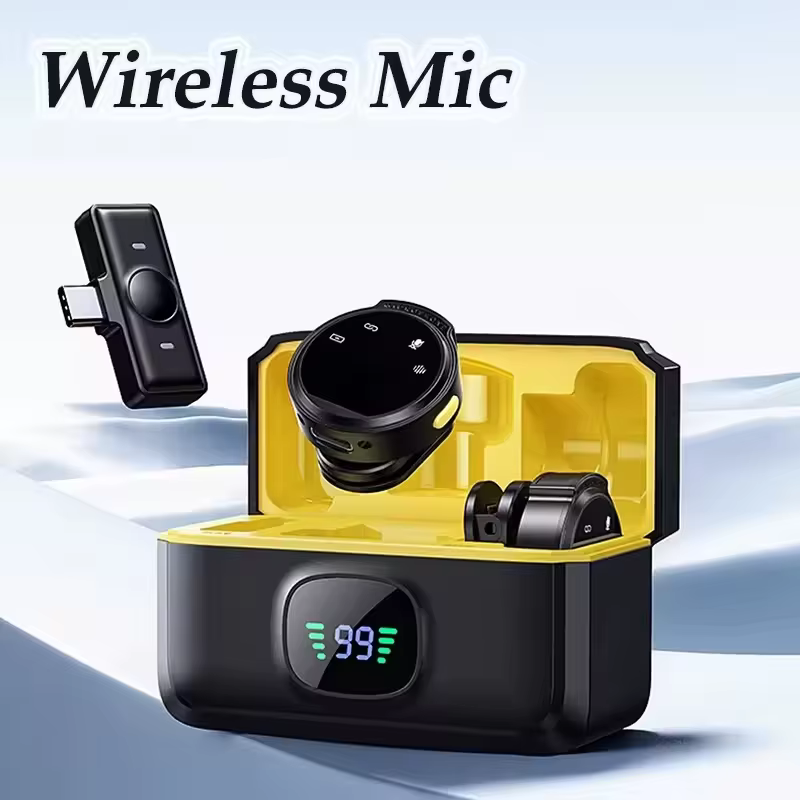 Microphone cravate sans fil XinMic avec suppression du bruit pour jeux en direct, mini-micro Android Type-C pour téléphone, enregistrement extérieur, interview, PC