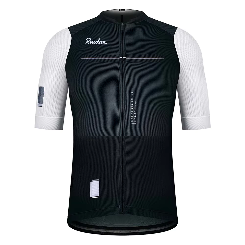 Raudax-Maillot de cyclisme pour jeunes, à manches courtes, à séchage rapide