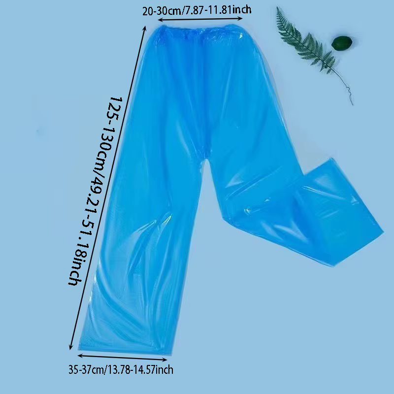 Lot de 5/10 pantalons de pluie jetables portables anti-éclaboussures