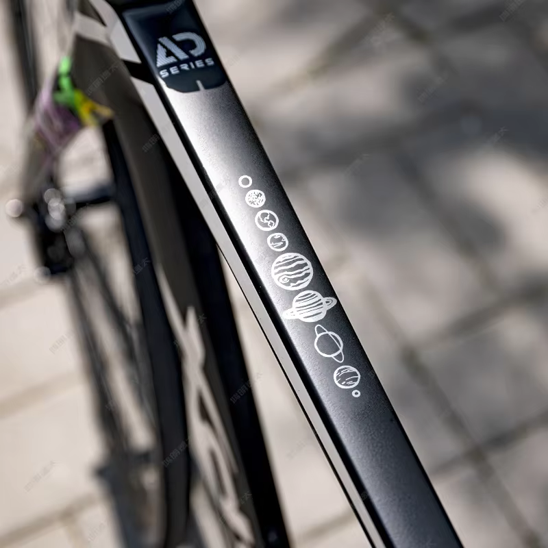 Nouveaux autocollants de vélo neuf planètes majeurs pour cadre