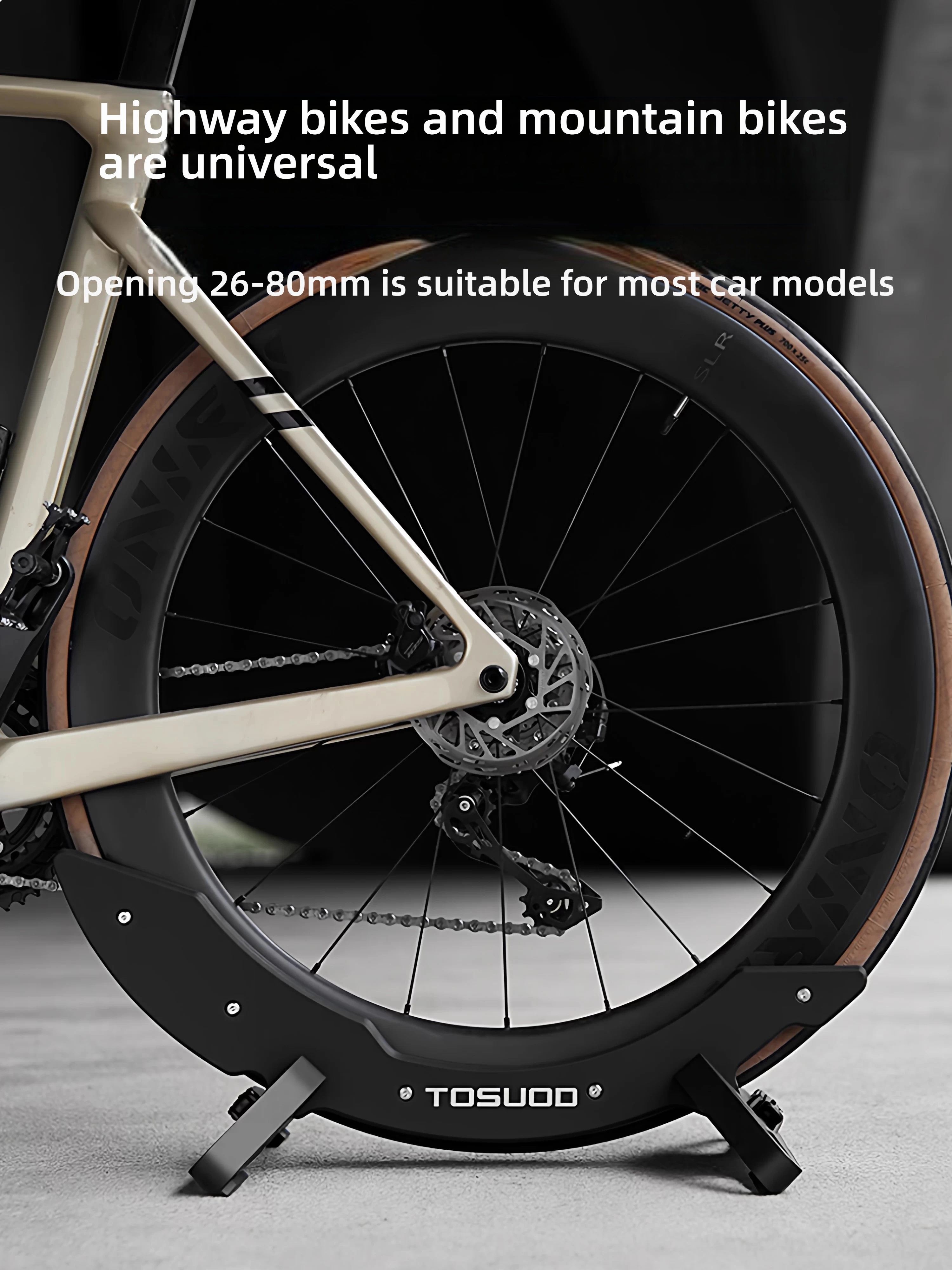 Support de sol pour vélo VTT TOSUOD, support de stationnement intérieur pour vélo, réglable et largement adaptable pour les accessoires de vélo de route et de montagne