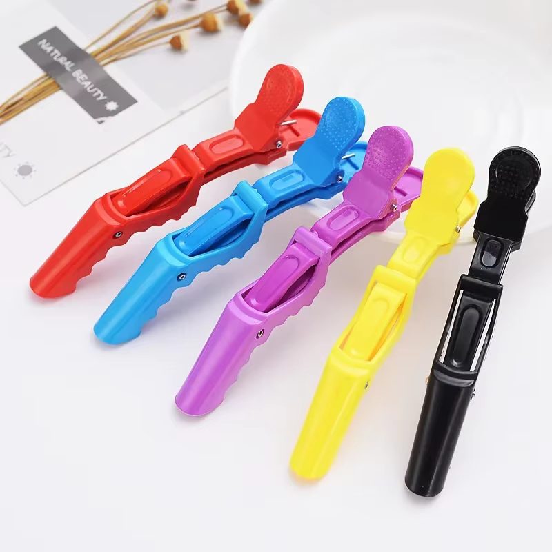 Pinces à cheveux Alligator, 5 pièces, pinces de coiffure, épingles à cheveux en plastique, pinces de barbier pour Salon de coiffure, outils, accessoires pour cheveux