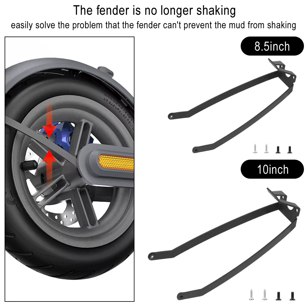 Support de garde-boue arrière de 8.5/10 pouces pour Scooter électrique Xiaomi Pro 2 Mi 3