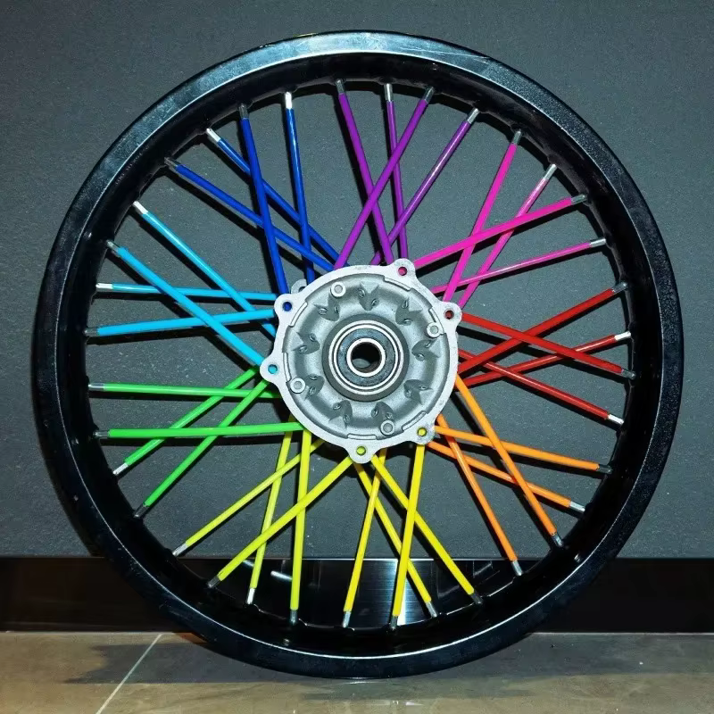 72 pièces 11 couleurs universel Dirt Bike rayons couvre moto jante