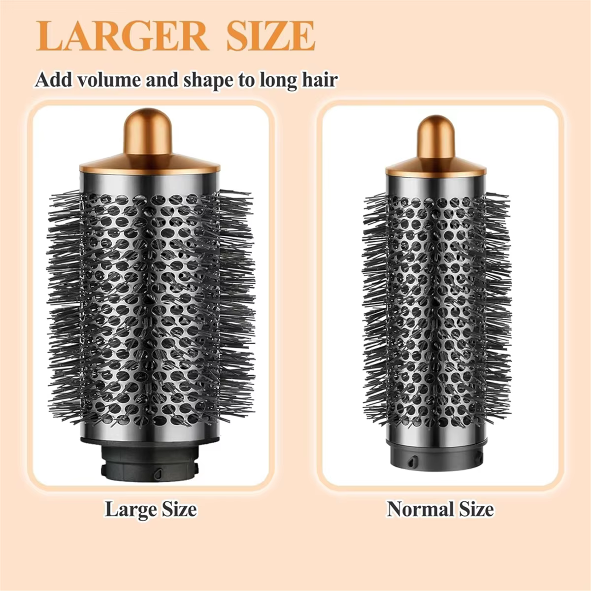 Grande brosse volumisante ronde pour accessoires Dyson Airwrap, brosse ronde narplus grande, pelucheuse et volumisante pour coiffer A