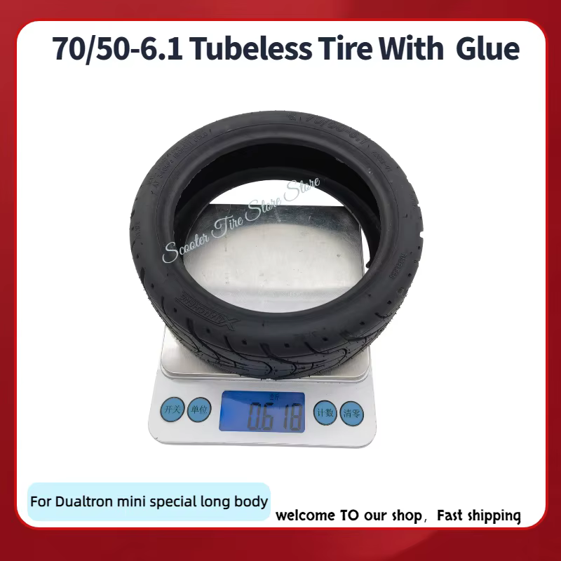 Pneu sans chambre à air 70/50-6.1 avec gel anti-crevaison pour MINIMOTORS Dualtron Mini