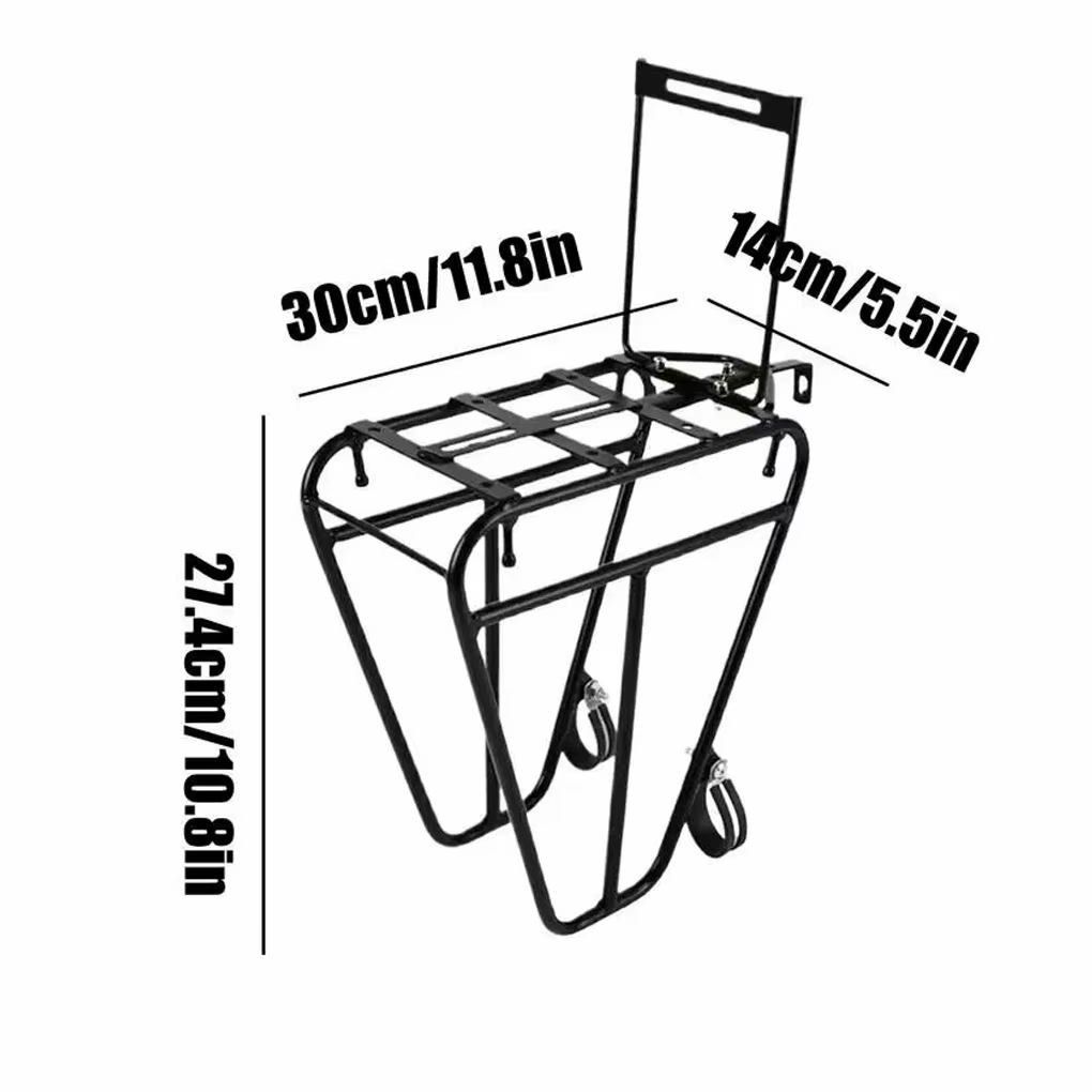 Porte-bagages avant en acier robuste de 25 kg pour vélo